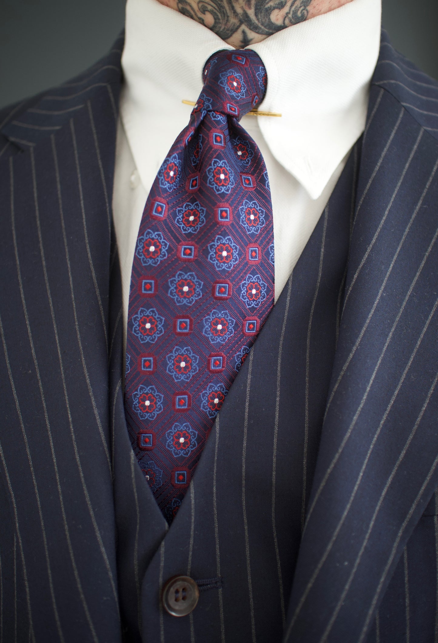 Ryan- Purple and blue Silk tie