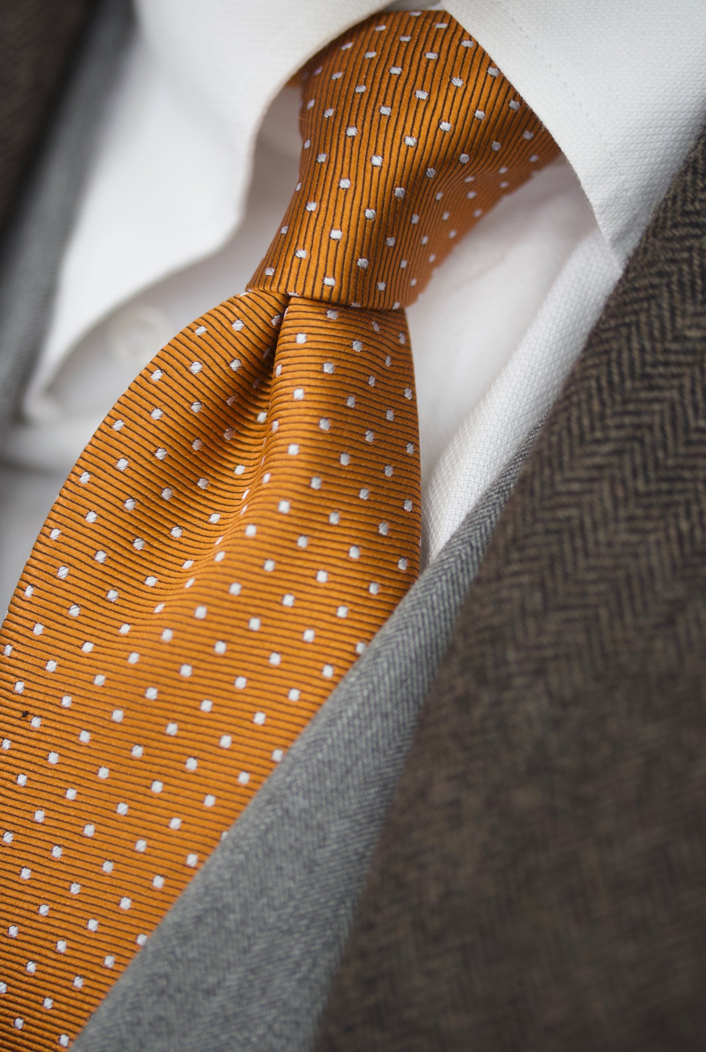 Thomas- Orange silk tie