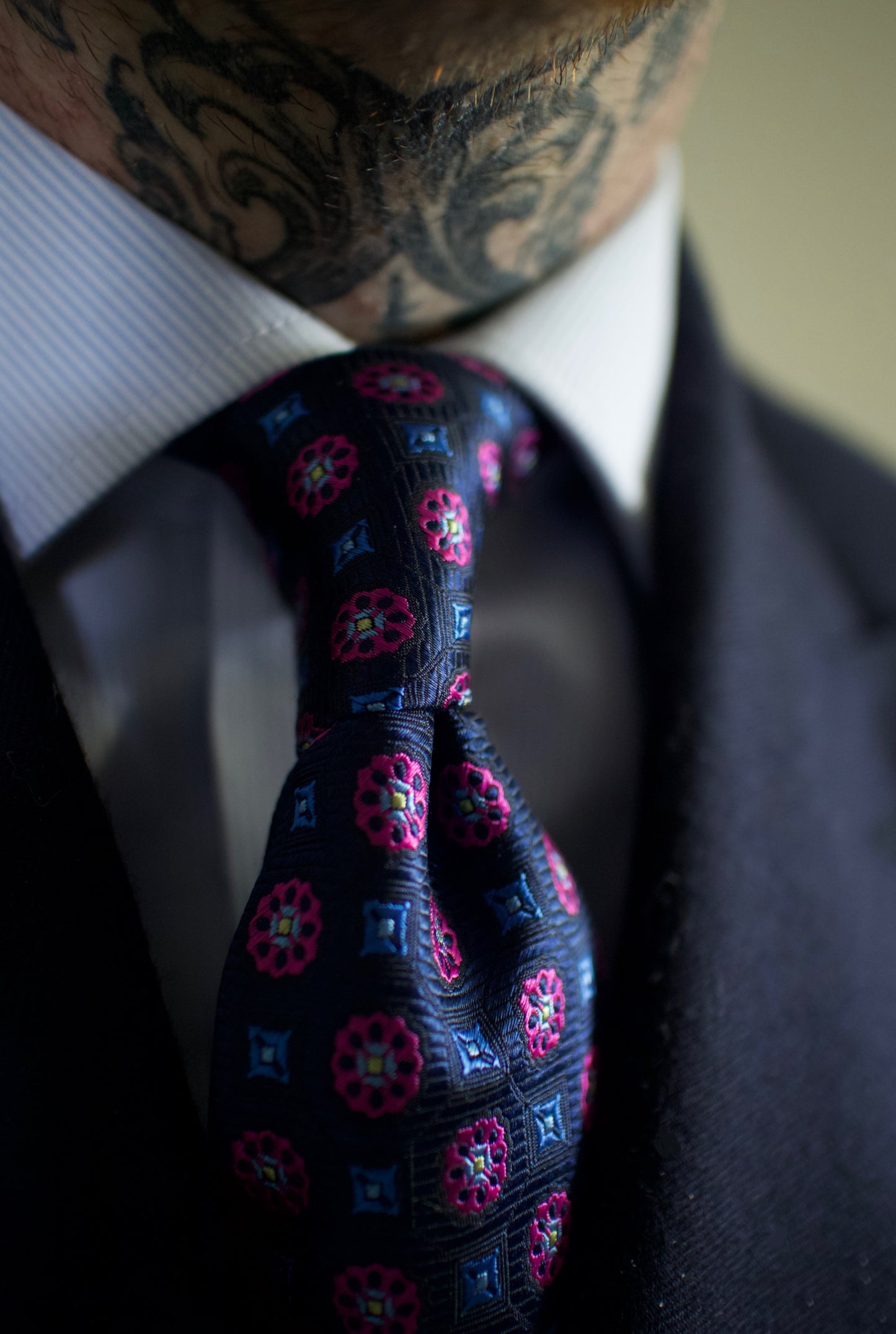 Matthew- Navy and purple silk tie