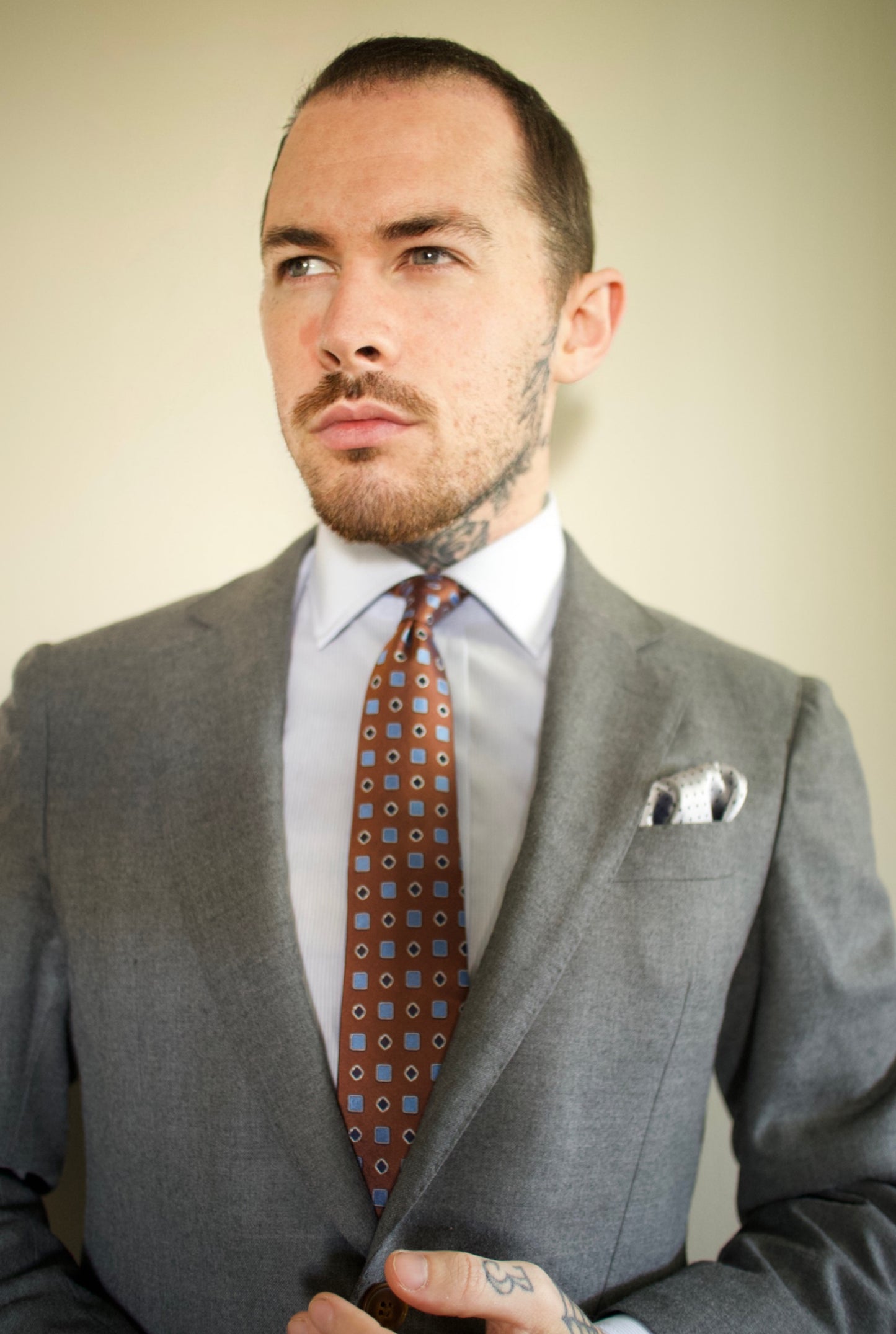 Harry- Brown silk tie