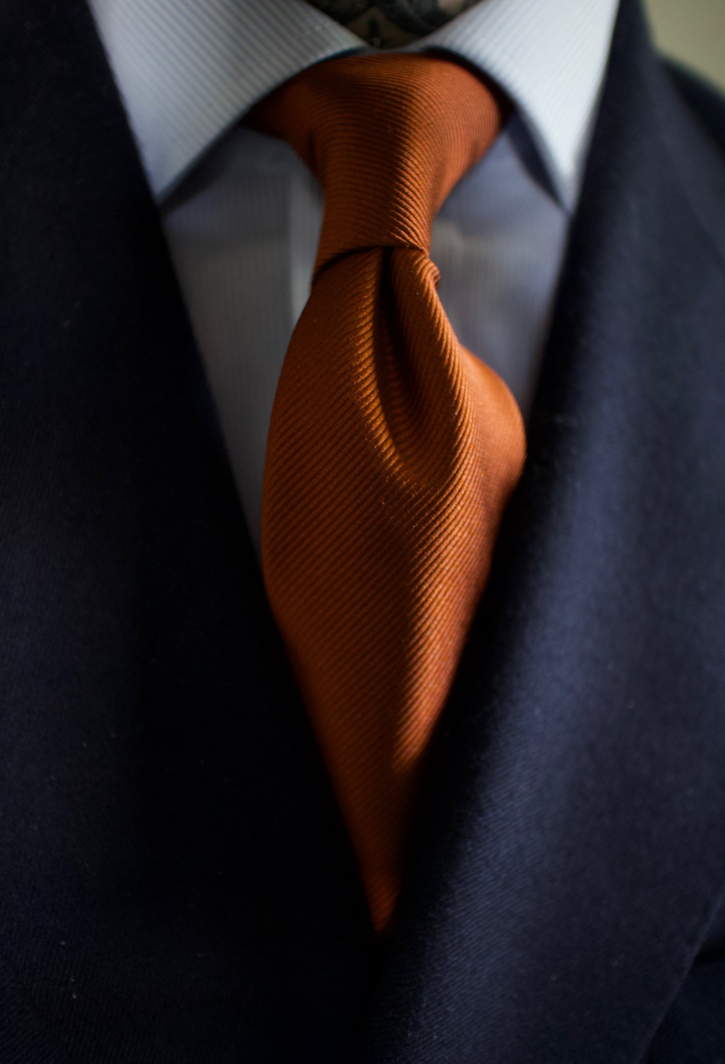 John- Rust orange silk tie