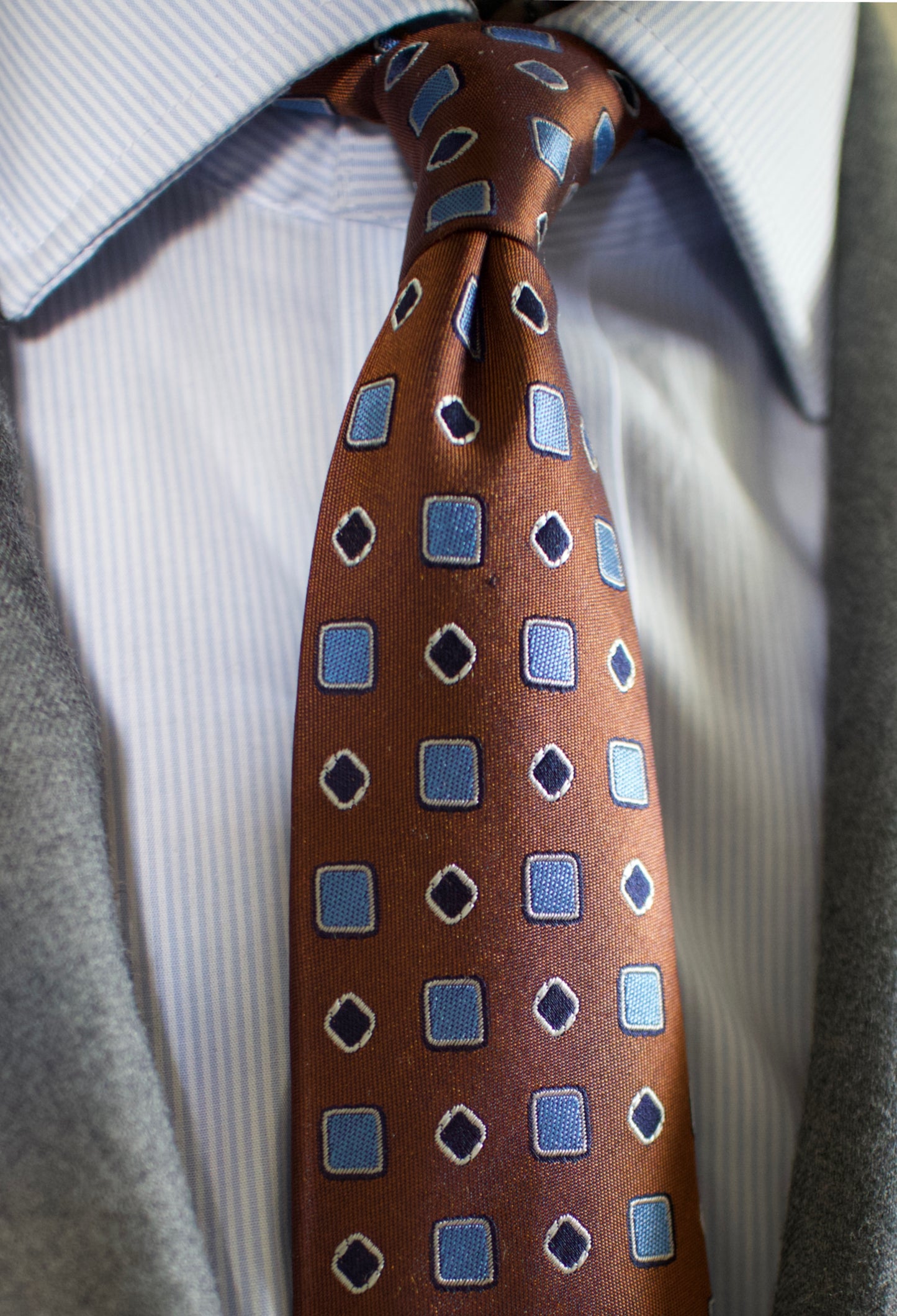 Harry- Brown silk tie