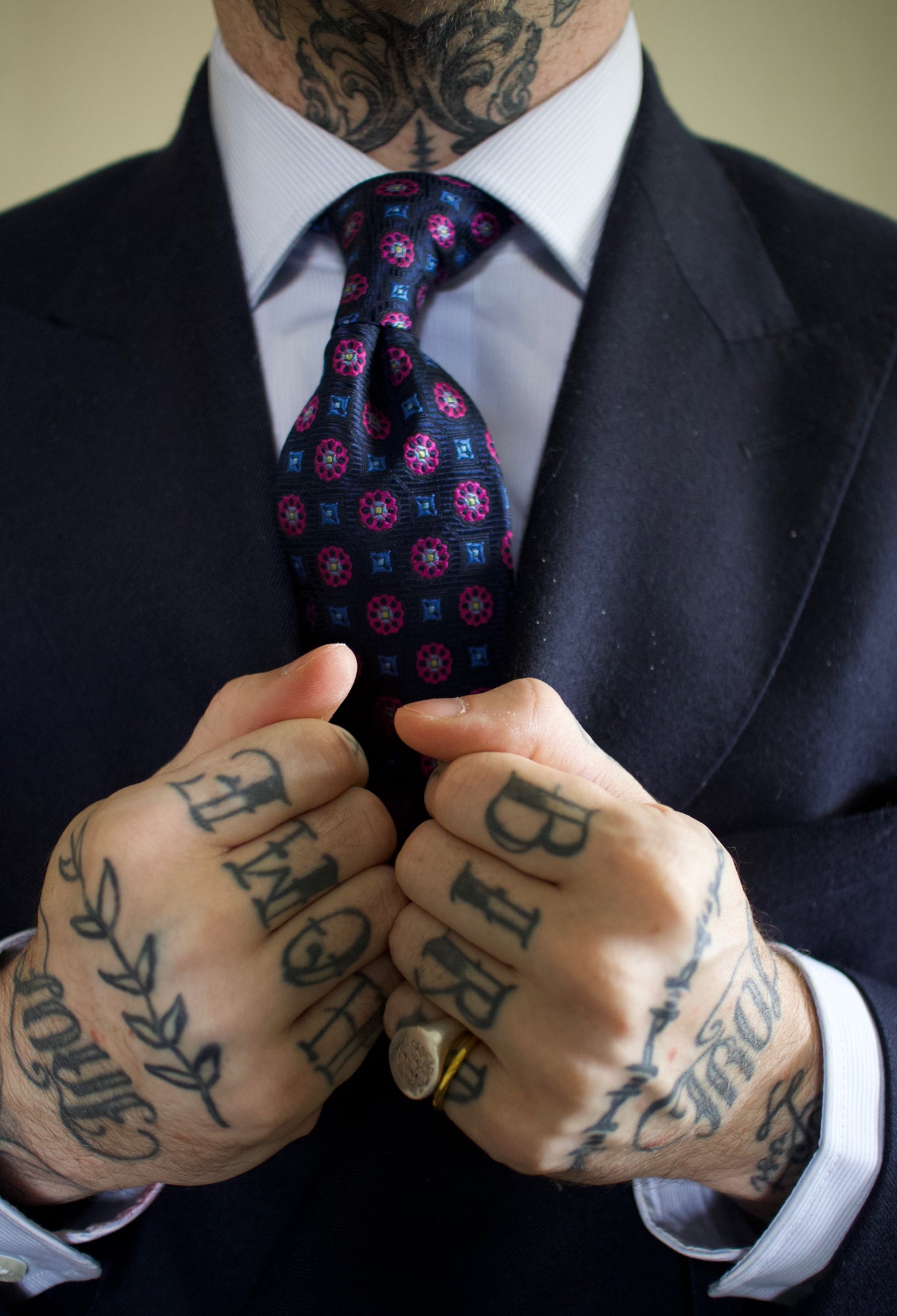 Matthew- Navy and purple silk tie